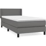  Krevet s oprugama i madracem sivi 80 x 200 cm od umjetne kože | shoptok.hr