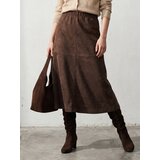 Sinsay Midi suknja od imitacije brušene kože | shoptok.hr