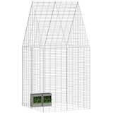  Kavez za zečeve Srebrno 100 x 100 x 210 cm Cinkani čelik | Eponuda.com