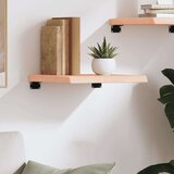 vidaXL Stenska polica 40x40x4 cm neobdelana trdna hrastovina | Shoptok.si