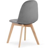 Bora stolica - tamnosivi baršun / prirodne noge x 3 | shoptok.hr