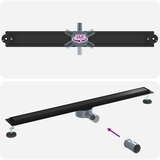 Tuš kanal 2-u-1 sa 360° sifonom Crna 100 cm | shoptok.hr