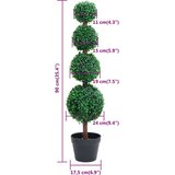  Umjetni šimšir u obliku kugle s posudom zeleni 90 cm | Eponuda.ba