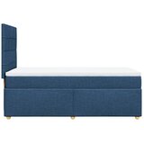  Krevet s oprugama i madracem plavi 100 x 200 cm od tkanine | shoptok.hr