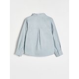Reserved - Pamučna košulja s vezom - bljedoplavo | shoptok.hr