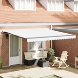 vidaXL Ročna Retraktibilna Tenda Bela 400x300 cm, Nadomestno platno za 4x3 m okvir Belo Cene