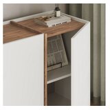 Hanah home Bela komoda v borovem dekorju z luknjo za kable 180x80x45 cm Dorma – | Shoptok.si