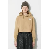 The North Face Bombažen pulover Trend ženski, bež barva, s kapuco, NF0A5ICYLK51