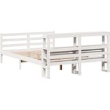 vidaXL Posteljni okvir z vzglavjem 160x200 cm trdna borovina, (21292383) | Shoptok.si
