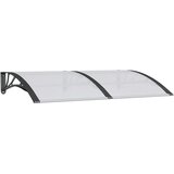 Nadstrešnica za vrata crna 150 x 100 cm polikarbonatna | shoptok.hr