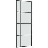 vidaXL Klizna vrata s priborom 76 x 205 cm od ESG stakla i aluminija | shoptok.hr