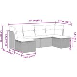 vidaXL 6-dijelni set vrtnih sofa s jastucima bež od poliratana | shoptok.hr