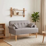  Ljubavni kauč s gumbima Sivosmeđa 120 x 65 x 79 cm Tkanina | Eponuda.ba