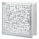 Staklena opeka 190x190x80mm maya prozirna