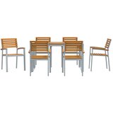  Vrtni set za objed 7 kom. Siva Čvrsto drvo akacije | shoptok.hr