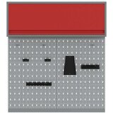  Set orodjarne in pegboarda v 3 delih, stensko nameščen, rdeča kovina, (22048531) | Shoptok.si