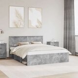  Konstrukcija postelje Beton 160 x 200 cm Masivno borovo les, (5000103244) | Shoptok.si