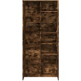  Visoka komoda dimljeni hrast 80x35x180 cm konstruiranog drva | shoptok.hr