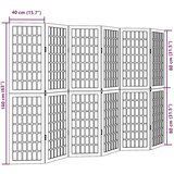 vidaXL Paravan 6-delni črn trden les pavlovnije | Shoptok.si