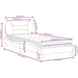  Krevet s madracem sivi 80 x 200 cm od umjetne kože | shoptok.hr