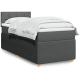 Maison Chic Box spring postelja - Vzmetna postelja z vzmetnico temno siva 90x190 cm blago SL3867, (21904537) | Shoptok.si
