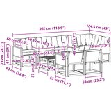  Set vanjskih sofa 9 kom. Prirodna i krem | shoptok.hr