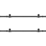 vidaXL Komplet opreme za drsna vrata 152,5 cm jeklo črne barve | Shoptok.si