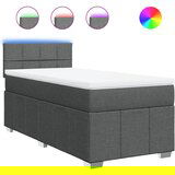Maison Chic Box spring postelja - Vzmetna postelja z vzmetnico temno siva 80x200 cm blago SL4754, (21902294) | Shoptok.si