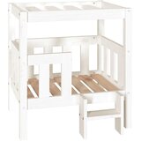  Krevet za pse bijeli 65,5x50,5x70 cm od masivne borovine | shoptok.hr