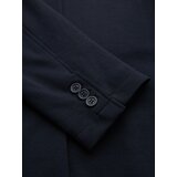 Ombre Men's SLIM knit jacket with subtle texture - navy blue | Shoptok.si