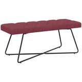  Klupa s gumbastim tkanjem Vinska crvena 110 x 40 x 46 cm | shoptok.hr