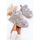 Boto Leather Children's Insulated Snow Boots Silver Leela | ePonuda.com