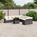 vidaXL 11-dijelni set vrtnih sofa od poliratana s jastucima crni | shoptok.hr