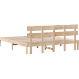  Krevetna konstrukcija Smeđa 180 x 200 cm Čvrsto borovo drvo | shoptok.hr