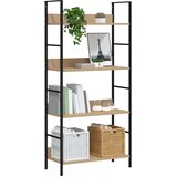 Police za knjige s 4 razine boja hrasta 60x27,6x124,5 cm drvene | shoptok.hr