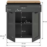 MID.YOU Komoda Niklas, Temno Siva | Shoptok.si