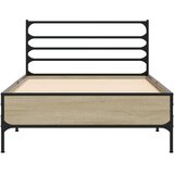  Okvir za krevet boja hrasta 90x200 cm konstruirano drvo i metal | Eponuda.ba