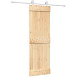  Klizna vrata Prirodna i bijela 70 x 210 cm Čvrsta borovina Smeđa 183 x 5.5 x 210 cm | shoptok.hr