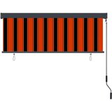 vidaXL Vanjska Roleta Narančasta i bijela 180 x 250 cm tkanina | shoptok.hr