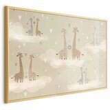 Plakat - Loving Giraffes 90x60 Zlatni okvir Cijene