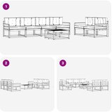  Set vanjskih sofa 6 kom. Bijela i svjetlosiva | shoptok.hr