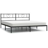  Metalni okvir za krevet s uzglavljem crni 183x213 cm | shoptok.hr