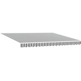 Tenda na uvlačenje antracit-bijela 4x3 m od tkanine i aluminija | shoptok.hr