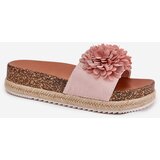 Boto Women's Platform Sandals With Decorative Flowers Pink Tessara | Shoptok.si
