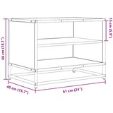 TV ormarić Sivi Sonoma 61x40x46 cm Konstruirano drvo i metal | shoptok.hr