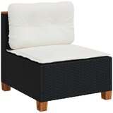  6-dijelni set vrtnih sofa s jastucima crni od poliratana Crna 63.5 x 63.5 x 62 cm | shoptok.hr