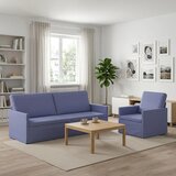  Set sofe 2 pcs Traper plava Tkanina - Trapere plave boje 1-sjedalni + 3-sjedalni (180 cm) | shoptok.hr