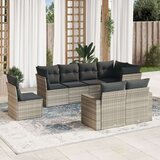 vidaXL 8-dijelni set vrtnih sofa od poliratana s jastucima svjetlosivi | shoptok.hr