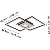 Eglo 901742 - led prigušiva svetiljka marinello 2xLED/17W/230V +LED/4,2W + daljinski upravljač | Eponuda.com