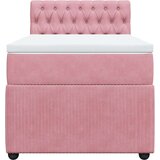 vidaXL Box spring postelja z vzmetnico roza 80x200 cm žamet | Shoptok.si